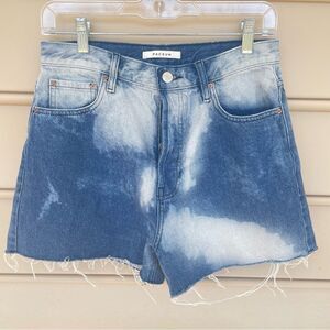Pacsun Ultra High Waist Vintage Denim Shorts Dye Distressed Size 28
